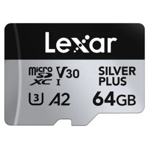 Lexar 64GB Professional SILVER PLUS MicroSDXC UHS-I Card LMSSIPL064G-BNANG