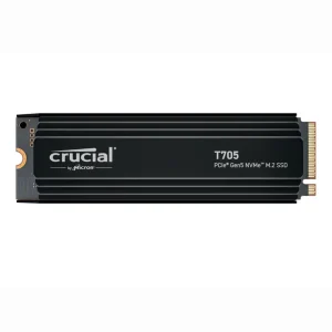 Crucial T705 2TB PCIe Gen5 NVMe M.2 SSD with Heatsink - Up to 14,500 MB/s - Game Ready - Internal Solid State Drive (PC) - +1mo Adobe CC - CT2000T705SSD5