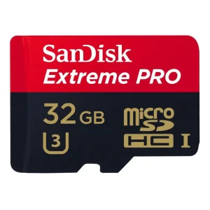 SanDisk 32GB Extreme PRO microSDHC UHS-I/U3 Class 10 Memory Card with Adapter, Speed Up to 95MB/s (SDSDQXP-032G-G46A)