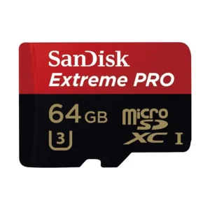 SanDisk 64GB Extreme PRO microSDXC UHS-I/U3 Class 10 Memory Card with Adapter, Speed Up to 95MB/s (SDSDQXP-064G-G46A)