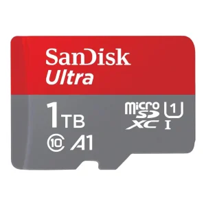 SanDisk 1TB Ultra microSDXC A1 UHS-I/U1 Class 10 Memory Card with Adapter, Speed Up to 120MB/s (SDSQUA4-1T00-GN6MA)