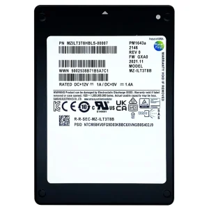 MZILT3T8HBLS-00AHI_UB Samsung PM1643A MZ-ILT3T8B 2.5" 3.84TB SAS 12GB/S SSD Drive MZILT3T8HBLS-00AHI SSD - Solid State Drives