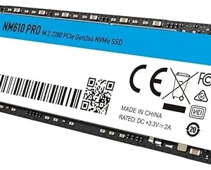 Lexar LNM610P001T-RNNNG Internal SSD 1TB NM610 Pro M.2 2280 PCIe Gen3 x 4 NVMe Maximum Read 3300MB/s Write 2600MB/s