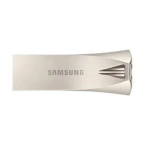 Samsung BAR Plus USB Flash Drive Type-A 64GB 200MB/s Read 30MB/s Write Durable USB 3.1 Flash Drive with Keyring Champagne Silver MUF-64BE3/CN