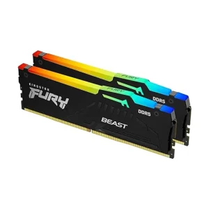 Kingston Fury Beast RGB 32GB (2x16GB) 6000MT/s DDR5 CL30 Desktop Memory | AMD Expo | Plug N Play | Kit of 2 | KF560C30BBEAK2-32