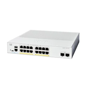 Cisco C1200-16P-2G 16-Port Gigabit PoE+ Switch, 2 SFP Uplinks, Rackmount, L2 Smart Managed Access Switch