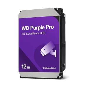 Western Digital 12TB WD Purple Pro Surveillance Internal Hard Drive HDD - SATA 6 Gb/s, 512 MB Cache, 3.5" - WD122PURP