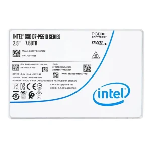Intel D7-P5510 7.68 TB Solid State Drive - 2.5" Internal - U.2 (SFF-8639) NVMe (PCI Express NVMe 4.0 x4) - Server Device Supported - 14336 TB TBW - 7000 MB/s Maximum Read Transfer Rate - 256-bit