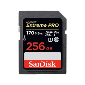 SanDisk 256GB Extreme Pro SDXC UHS-I/U3 V30 Class 10 Memory Card, Speed Up to 170MB/s (SDSDXXY-256G-GN4IN)
