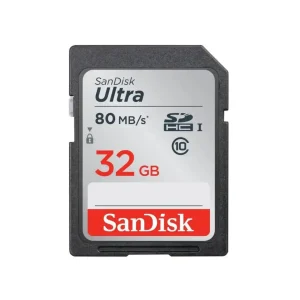 SanDisk 32GB Ultra SDHC UHS-I/Class 10 Memory Card, Speed Up to 80MB/s (SDUNC-032G-G46)