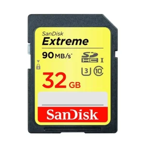 SanDisk 32GB Extreme SDHC UHS-I/U3 Class 10 Memory Card, Speed Up to 90MB/s (SDXVF-032G-G46)