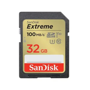 SanDisk 32GB Extreme SDXC UHS-I/U3 Class 10 V30 Memory Card, Speed Up to 100MB/s (SDSDXVT-032G-GNCIN)
