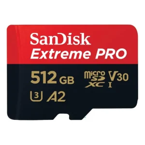 SanDisk 512GB Extreme PRO A2 microSDXC Card UHS-I U3 V30 Read Speed up to 200MB/s for 4K UHD Video (SDSQXCD-512G-GN6MA)