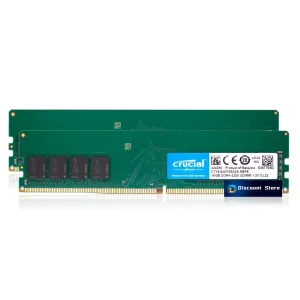Crucial 32GB(2X16GB) 288-pin DDR4-3200MHz PC4-25600 CT16G4DFS832A.M8FE UDIMM Desktop Memory