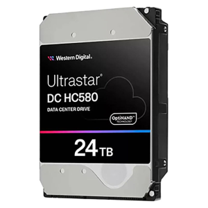WD Ultrastar DC HC580 WUH722424ALE604-0F62810 24TB SATA 6Gb/s 3.5inch Internal Hard Drive for Server 7200rpm 8.9ms 501-600MB/s